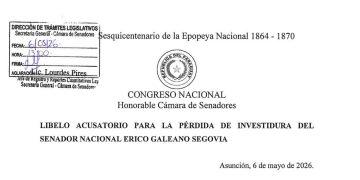 Presentan libelo acusatorio para la pérdida de investidura de Erico Galeano