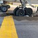 Avión carguero terminó con sus ruedas enterradas en pista Aeropuerto de Uruguay