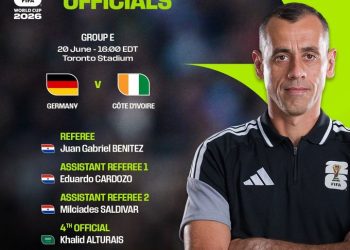 El paraguayo Juan Gabriel Benítez, al mando de Alemania-Costa de Marfil