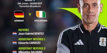 El paraguayo Juan Gabriel Benítez, al mando de Alemania-Costa de Marfil