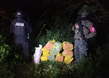Incautan 11 bultos de presunta marihuana en operativo conjunto sobre el río Paraguay