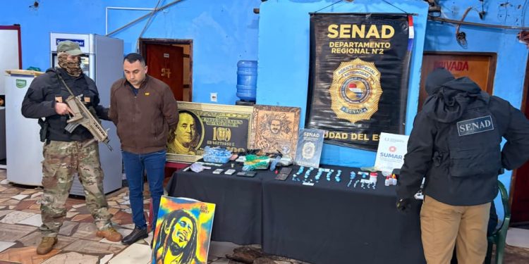 Intervienen Centro de Prevenidos de Ciudad del Este tras incautación de más de 8.400 dosis de drogas