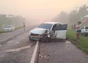 Policía ebrio protagoniza choque frontal en Concepción y deja tres heridos