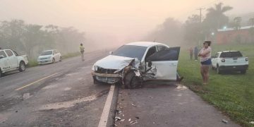 Policía ebrio protagoniza choque frontal en Concepción y deja tres heridos