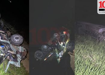 Choque entre dos camiones deja un herido y cuantiosos daños materiales en Arroyos y Esteros