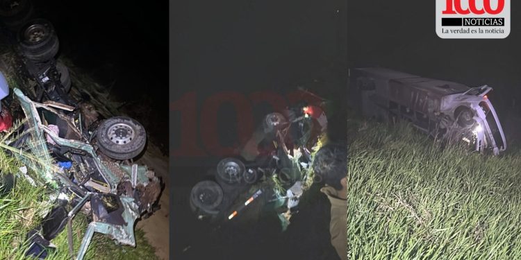 Choque entre dos camiones deja un herido y cuantiosos daños materiales en Arroyos y Esteros