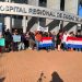 Masiva protesta de funcionarios del IPS en Alto Paraná por salarios congelados