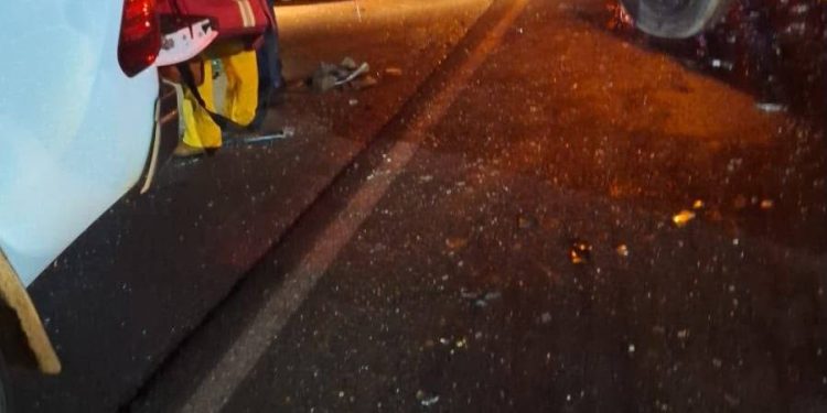 Dos muertos y un herido tras violento choque sobre la Ruta PY-18