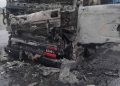 Fatal choque e incendio: un motociclista perdió la vida