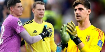 Courtois felicitó en privado a Gill y el gesto de Neuer antes de los penales