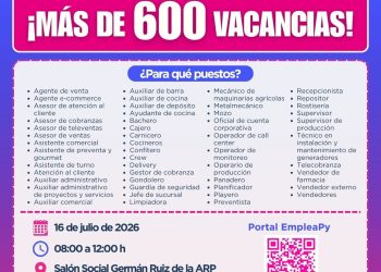 Expo Empleo ARP ofrecerá 678 puestos laborales durante la Expo Paraguay 2026