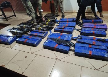 Armada Paraguaya incauta 250 kilos de marihuana en un campamento clandestino sobre el río Paraná