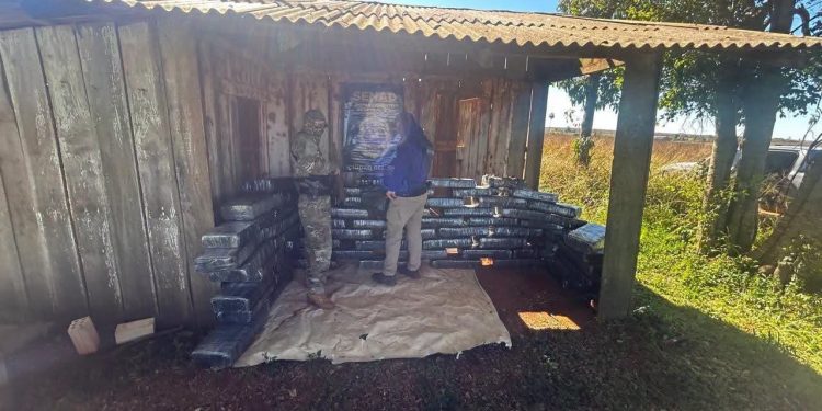 Conductor huye de un control de la SENAD y abandona más de 735 kilos de marihuana en Itakyry