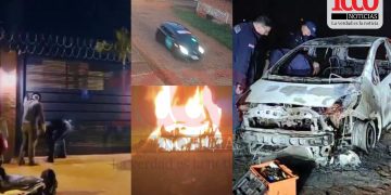 Asaltan a funcionaria de la DNIT y queman el vehículo utilizado en el atraco