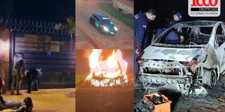 Asaltan a funcionaria de la DNIT y queman el vehículo utilizado en el atraco