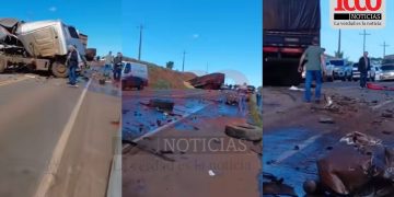 Camiones de gran porte protagonizan siniestro vial sobre la Ruta PY 06