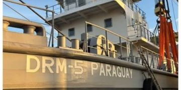 ANNP incorpora la draga DRM-5 “Paraguay” para reforzar la capacidad operativa en la hidrovía