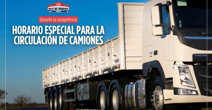 MOPC establece horarios especiales para camiones durante el WRC Rally del Paraguay