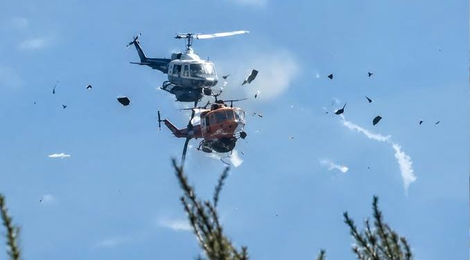 Fallecen dos pilotos en colisión de helicópteros mientras apagaban incendio