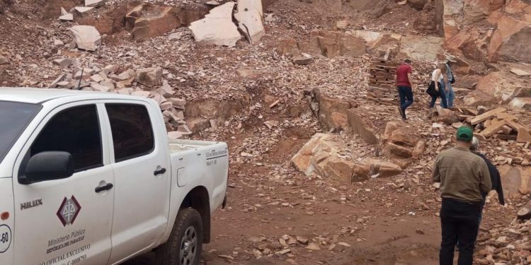 Ministerio Público verifica explotación no autorizada de canteras y el uso de explosivos en la reserva de Ybytyruzú