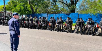 Despliegan un megadispositivo de seguridad policial para el superclásico en el Defensores del Chaco