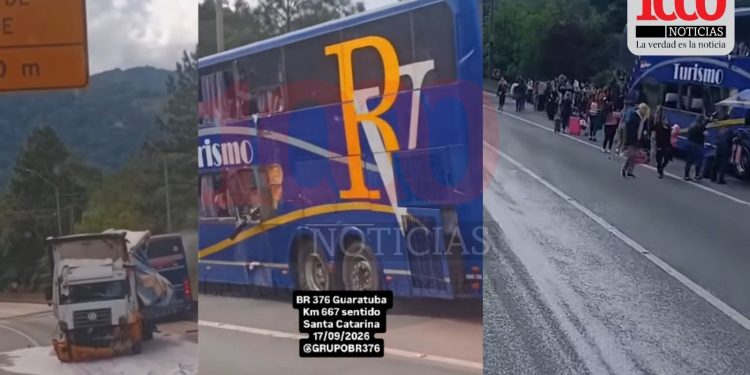 Bus paraguayo protagoniza siniestro vial en Brasil