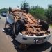 Cinco heridos tras aparatoso vuelco en Colonia Sommerfeld