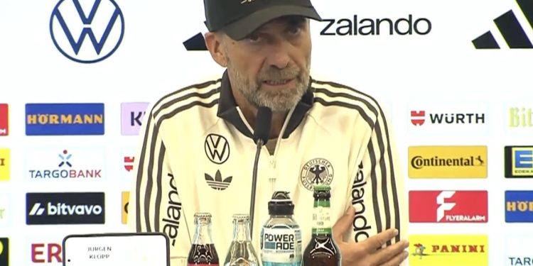 Klopp quiere «recuperar la bandera» como seleccionador de Alemania y convoca a 44 jugadores para sus primeros partidos
