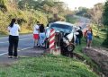 Hombre muere tras despistar y chocar contra un puente en San Roque González