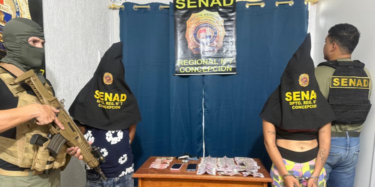 La SENAD detiene en Concepción a una pareja que repartía crack en motocicleta