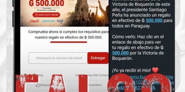 Alertan sobre falsa campaña que promete G. 500.000 por la Victoria de Boquerón