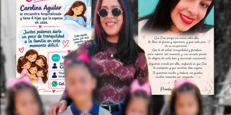 Familia de Carolina Aguilar pide ayuda mientras permanece en coma inducido tras ataque a balazos