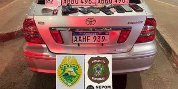 En Foz, detuvieron a cuatro paraguayos con un decodificador y chapas irregulares