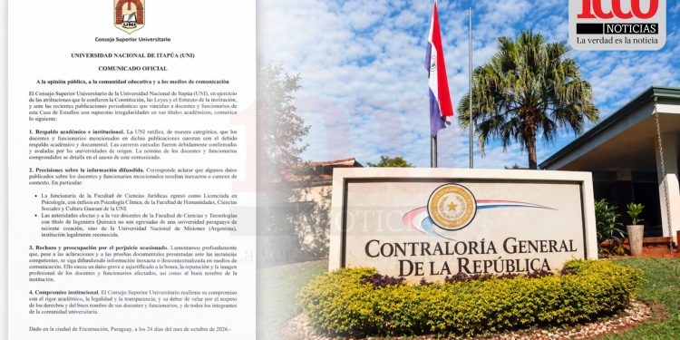 UNI cuestiona informe de la Contraloría y exige rectificación