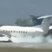 Un avión chocó contra una cebra y aterrizó de emergencia