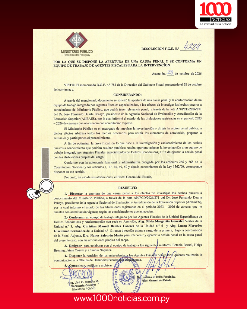 Imagen de la cobertura: Fiscalía abre investigación por títulos universitarios de carreras sin acreditación