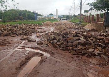 Luque: se equivocaron de calle y empedraron otra en Cañada Garay