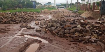 Luque: se equivocaron de calle y empedraron otra en Cañada Garay