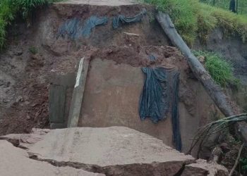 Derrumbe de puente en Caaguazú corta el paso vehicular y agrícola en Yhú