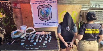 Detienen a una mujer y decomisan más de 2.000 dosis de droga en Zeballos Cué