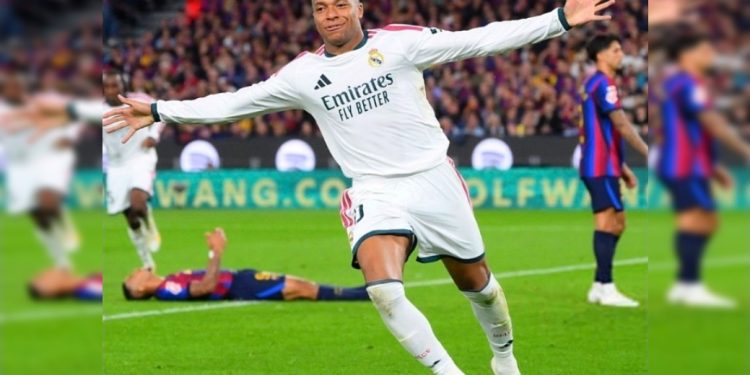 Mbappé quebró récord de Lionel Messi en el clásico español