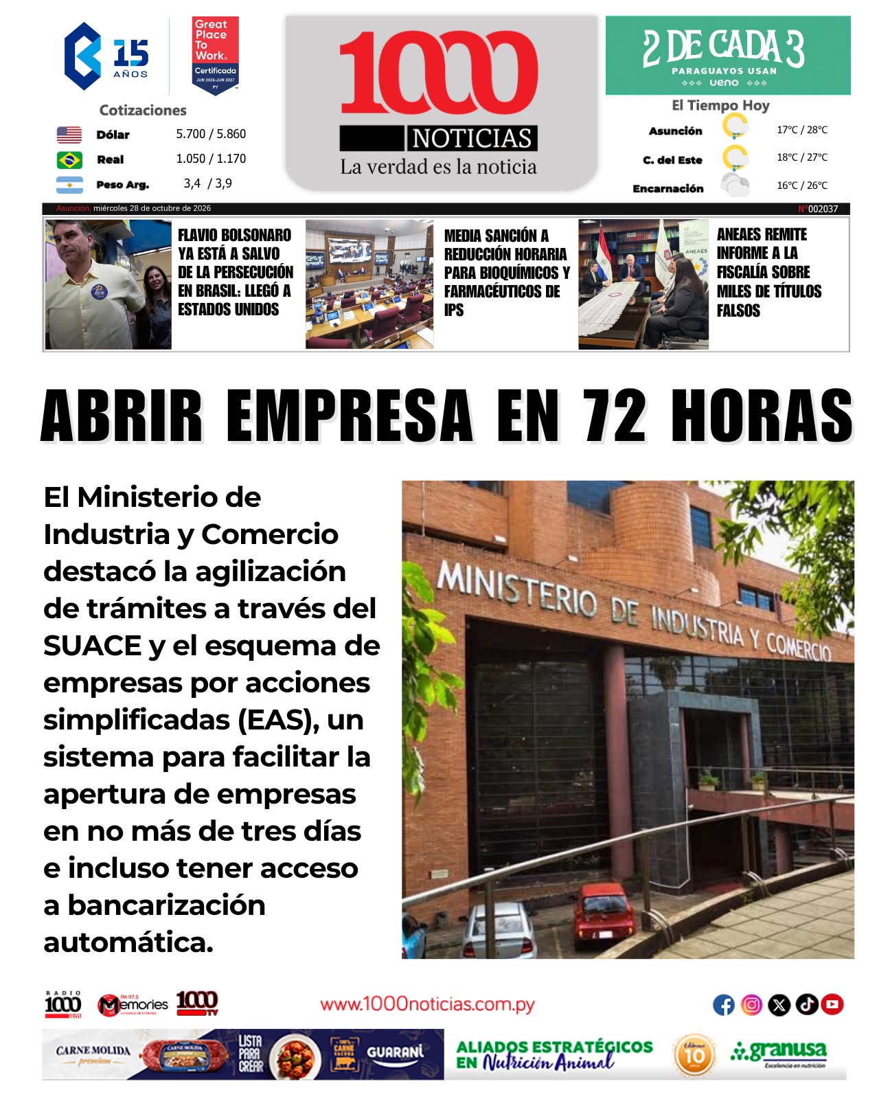 Imagen de la cobertura: 28 Octubre 2026